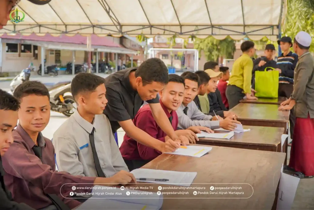 pendataan yang diperlukan saat kedatangan santri