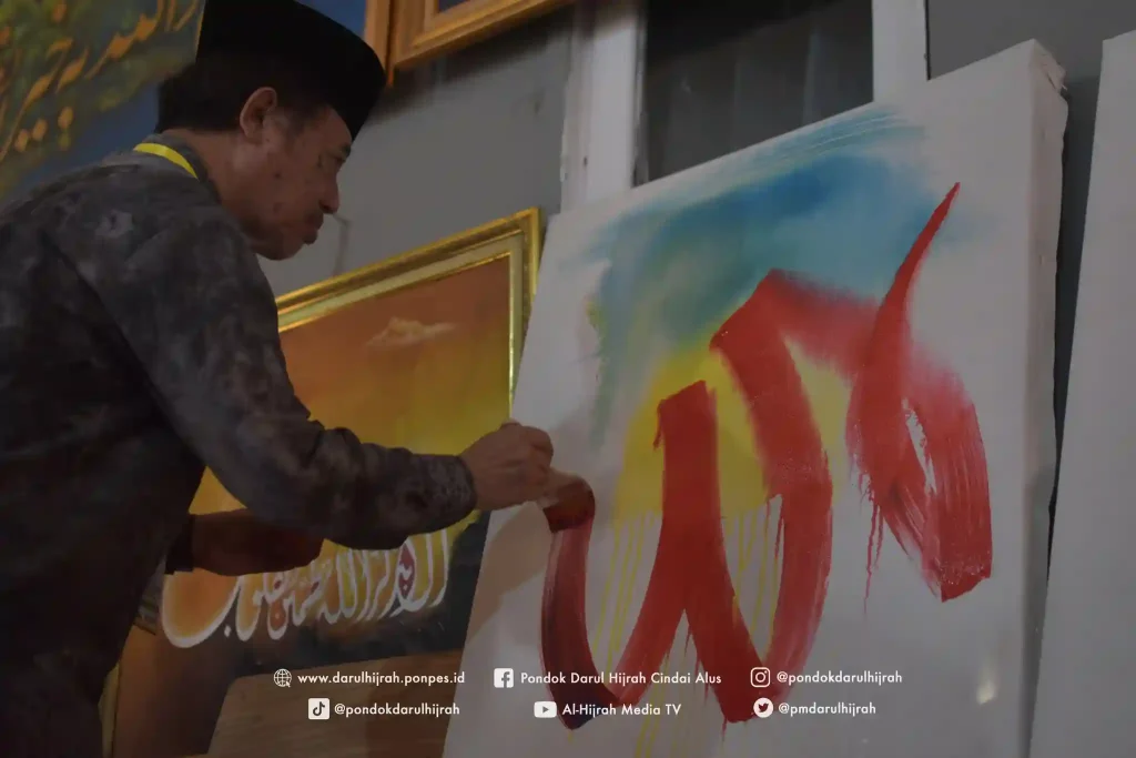 Goresan Maestro Kaligrafi Indonesia menandai peresmian sanggar kaligrafi darul hijrah