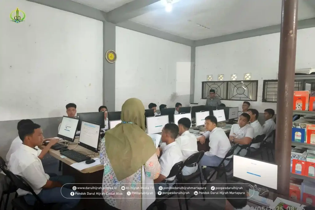 pelaksanaan oecd pisa 2025 di ruang komputer MA Darul Hijrah Cindai Alus