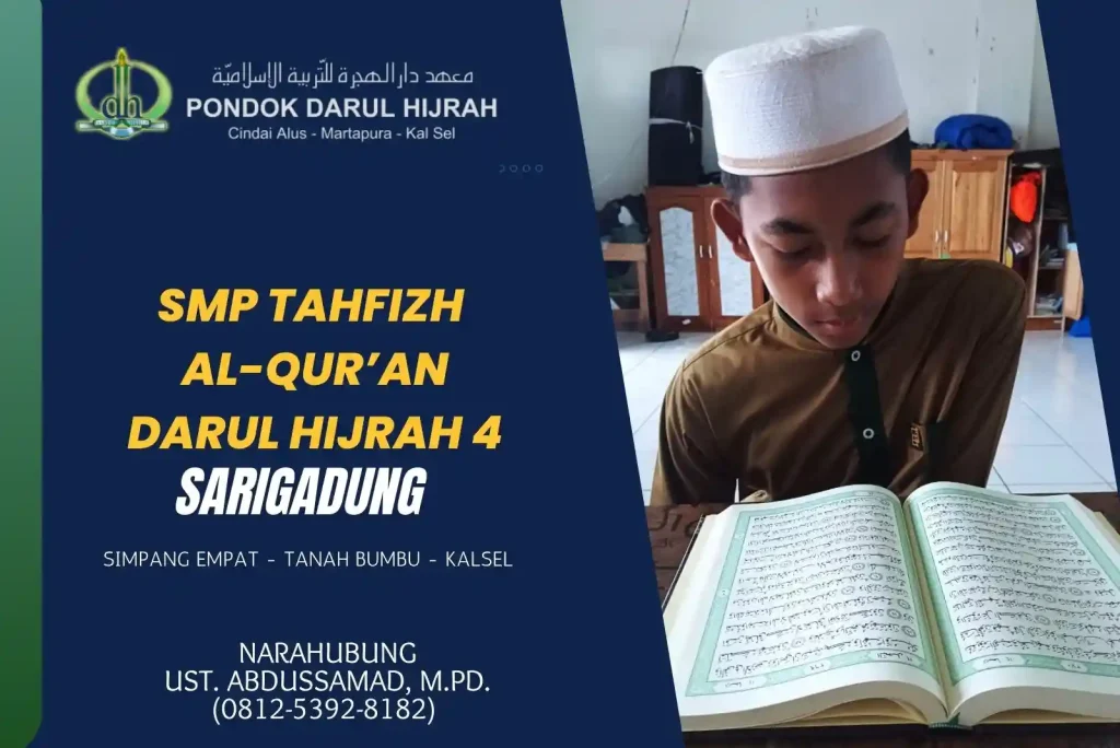 kelulusan santri menjadi momen bersejarah bagi SMP Tahfizh Al-Qur'an Darul Hijrah 4 Sarigadung Simpang Empat Tanah Bumbu