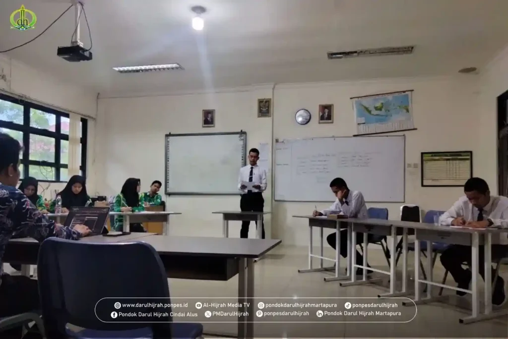 Santri SMA Darul Hijrah mengikuti lomba debat indonesia 2025 tingkat kabupaten Banjar di SMA Banua