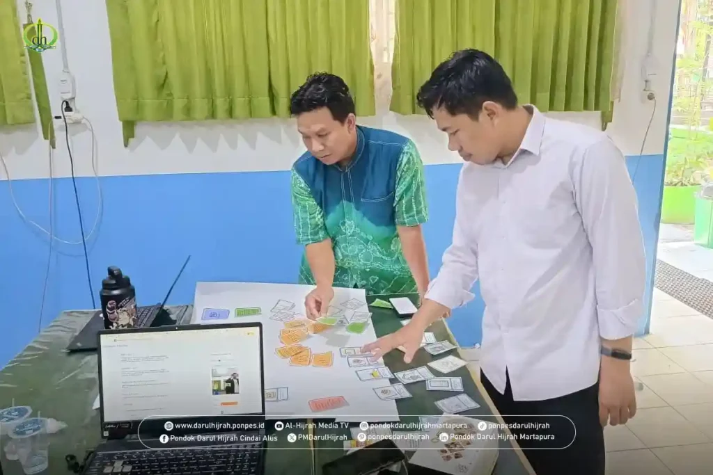 pelatihan coding kecerdasan artifisial oleh guru SMA Darul Hijrah Cindai Alus Martapura ust. Rahmad Wahyudi, S.Pd.