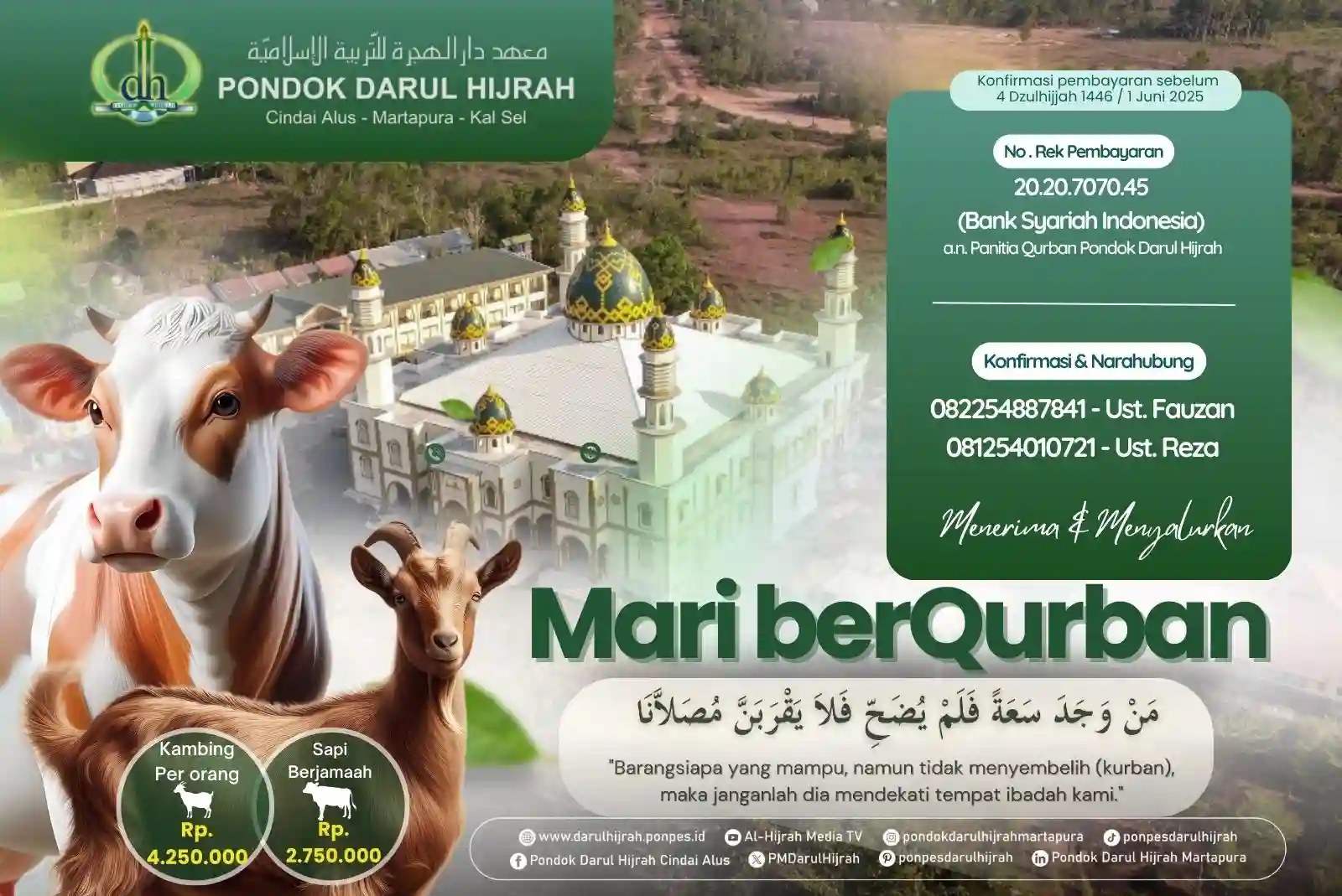 poster mari berkurban idul adha 1446 H